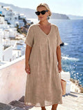 Laisa V-Neck Dress: Effortless Everyday Grace