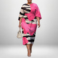 JUNA | Abstract Flow Midi with Sculpted Waist and Bold Expression
