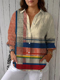 Marlowe – Stripe Patchwork Blouse