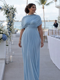 Etta | One Shoulder Draped Bodice Maxi Dress