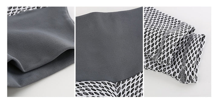 Woman in seamless honeycomb leggings