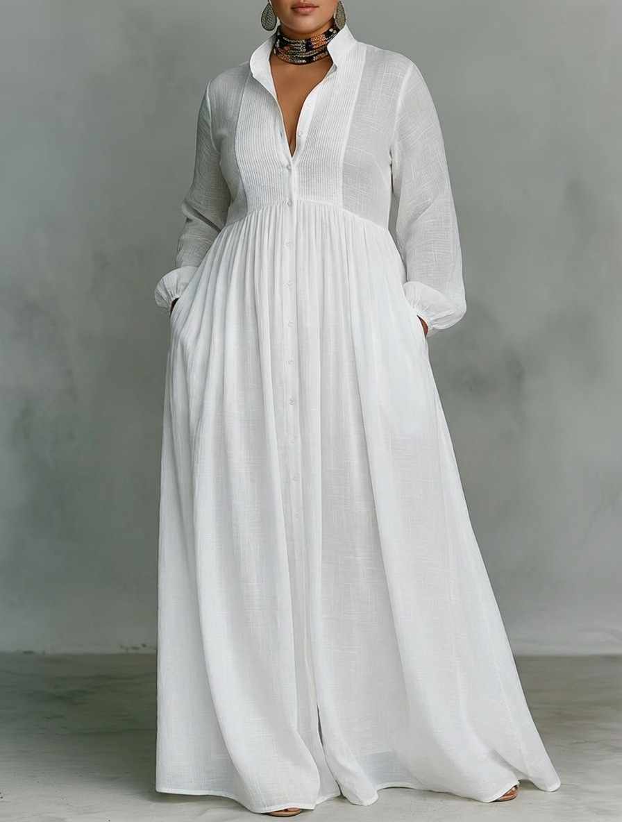 BRIA | MINIMALIST PATCHWORK MAXI DRESS