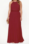 Verity - Sleeveless Belted Maxi  Dress