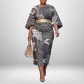 RUI | Artistic Koi Midi with Sculpted Waist and Timeless Flow