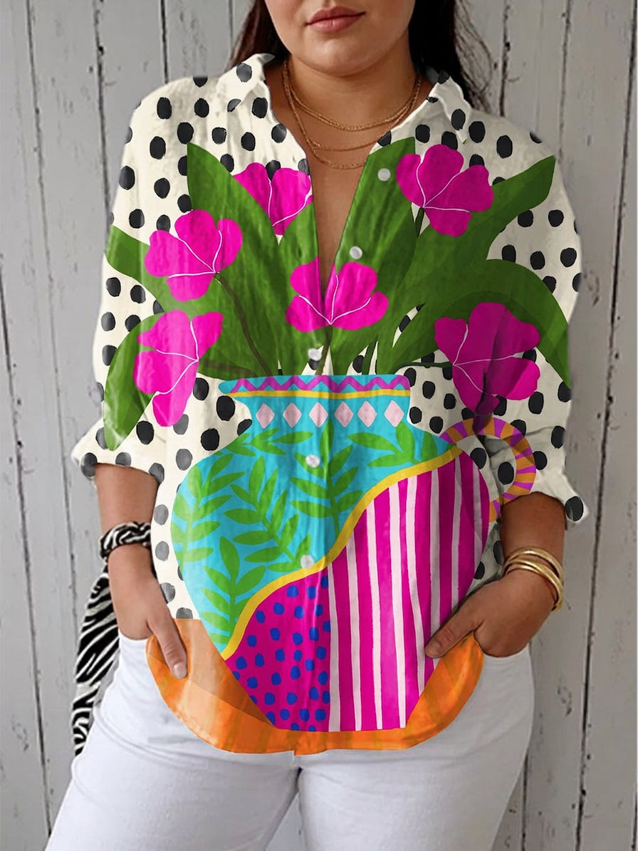 Romaine – Floral Graphic Blouse