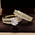 Celestine Radiance Ring Set | Gold