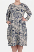 Odette - Porcelain Print Dress