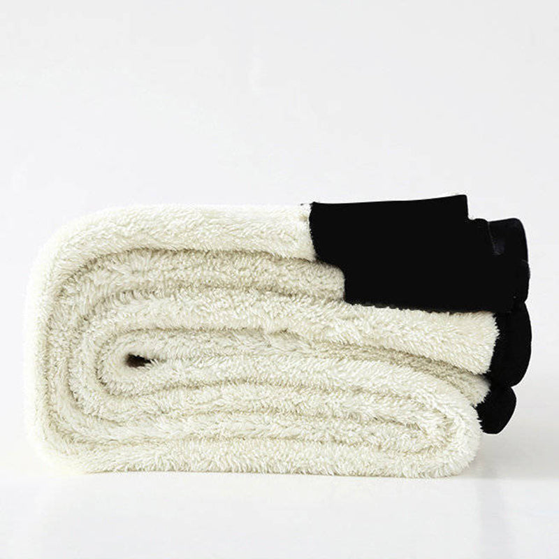 Fleece-lined black thermal leggings