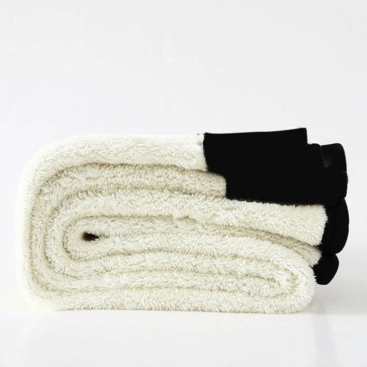 Fleece-lined black thermal leggings