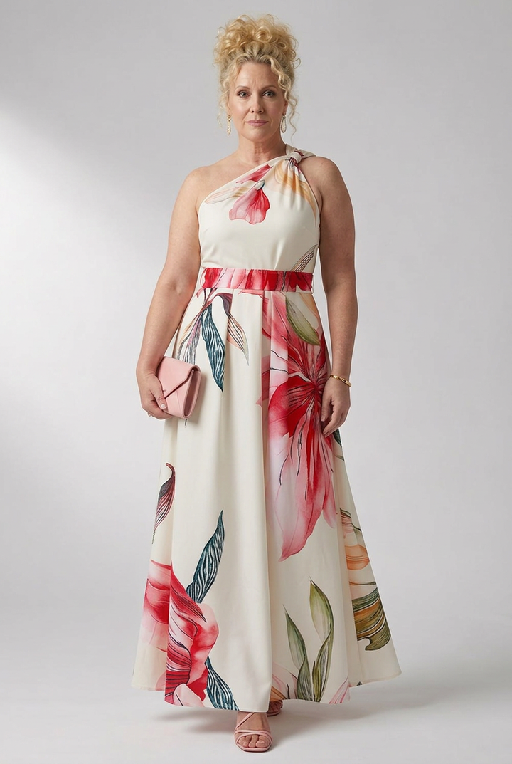 Rhea | Light Floral Maxi Dress