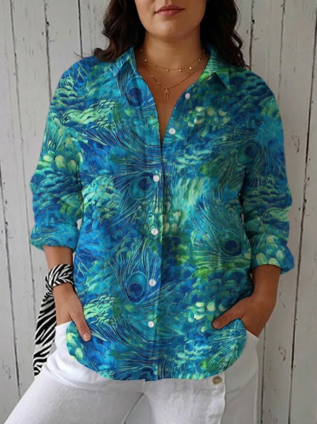 Alessia | Peacock Grace Blouse