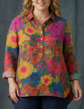 SIGNY - T-shirt with Plant Art