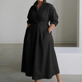 Ondine | Women's Cotton Collared Shirt Maxi Dress