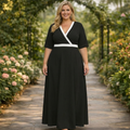 Ondine | Classic Contrast Maxi Dress