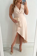 Persephone - Midi Wrap Dress with V-Neck