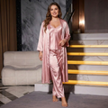 Tova | 3-Piece Satin Robe Nightwear Set