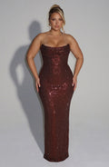 Irina Maxi Dress - Plum Brown