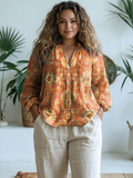 Fauna | Vintage Lovely Floral Art Print Casual Long Sleeve